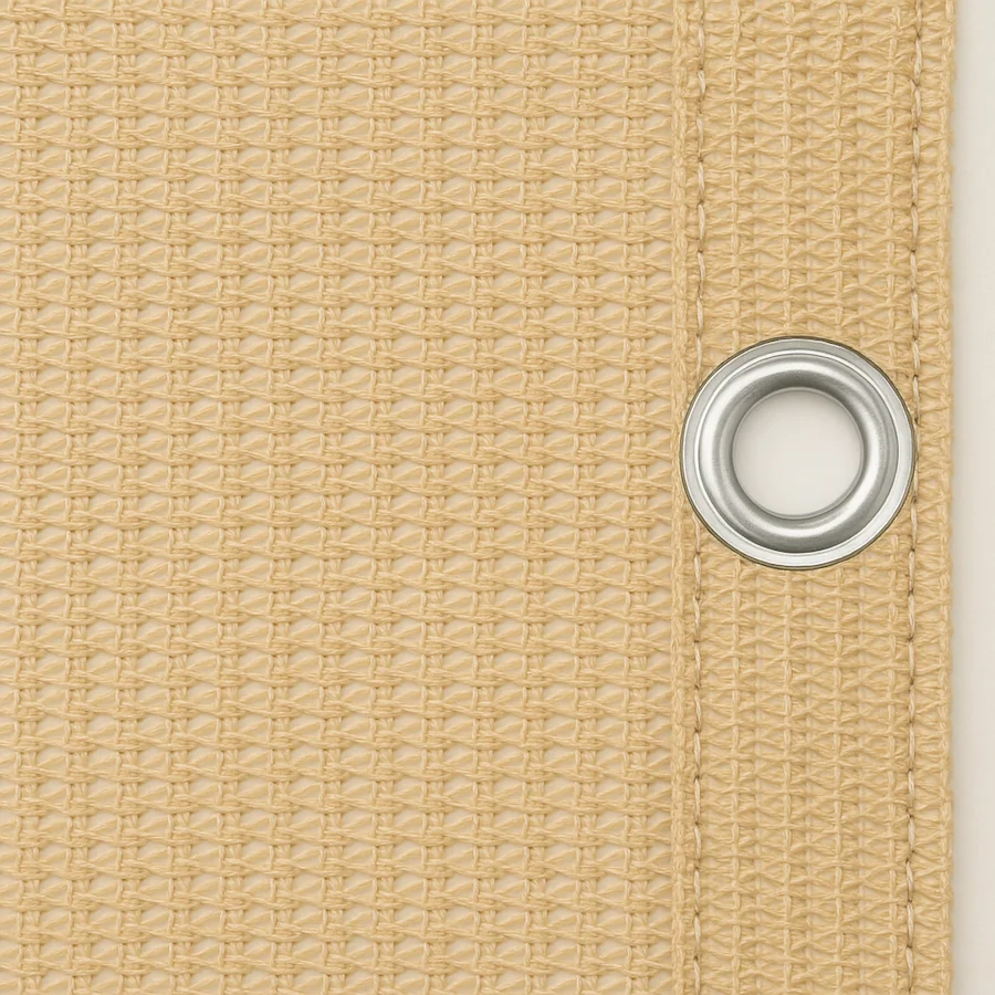 Telo ombreggiante beige con occhiello in metallo – oscuramento 75%