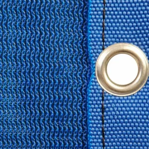 Telo ombreggiante blu con occhiello e bordatura rinforzata – ombra 70%